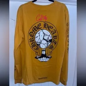 Chrome Hearts Matty Boy Call Me サイズxs Chrome Hearts Matty Boy \u201cCall Me\u201d Yellow Chomper Kids Hoodie